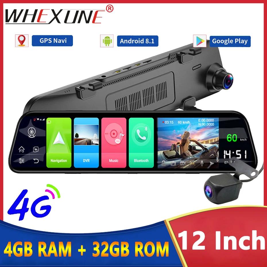 WHEXUNE ڵ ̷, 4G ADAS, ȵ̵ GPS ̼, DVR 3 in 1, HD 1080P  ķ,   ,  ī޶, 12 ġ